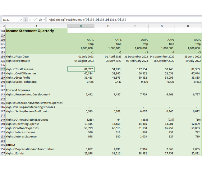 Income Statement (Q)